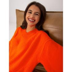 RUE PARIS Dámsky sveter oversize pletený RUE PARIS oranžový LC-SW-0341.38P_389990 Univerzálne