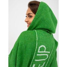 Och Bella Dámsky sveter s kapucňou dlhý OCH BELLA zelený TW-SW-BI-M56.35_390084 Univerzálne