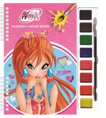 Akim Winx Club Bloom - Omaľovánky s vodovými farbami (ružová)