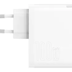 BASEUS GaN5 Pro sieťová nabíjačka USB / USB-C 100W QC PD, biela