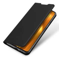 Dux Ducis Skin Pro knižkové kožené puzdro na Xiaomi Poco F4 5G, čierne