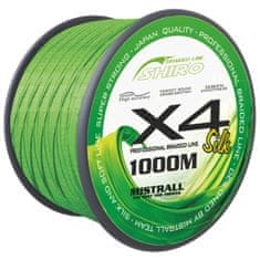 Mistrall šnúra Shiro Braided Line X4 0,23mm 1000m zelená