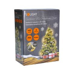 Solight Solight LED vonkajšie vianočné reťaz, 400 LED, 20m, prívod 5m, 8 funkcií, IP44, teplá biela 1V07-WW