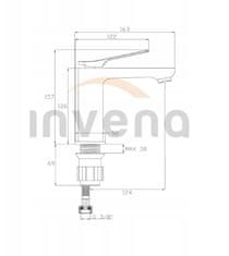 Invena Neri, umývadlová batéria, čierna matná, BU-01-004-L