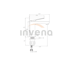 Invena Neri, umývadlová batéria, chrómová, BU-01-001-L