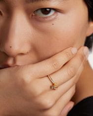Elegantný pozlátený prsteň so zirkónmi VILLA AN01-647 (Obvod 50 mm)