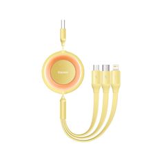 BASEUS Baseus Bright Mirror2 nabíjací kábel 3v1 USB/USB-C/Lihtning 1,1m žltý