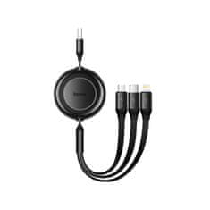 BASEUS Baseus Bright Mirror2 nabíjací kábel 3v1 USB/USB-C/Lihtning 1,1m black