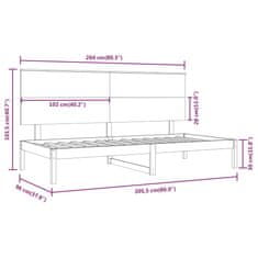 Vidaxl Denná posteľ čierna 90x200 cm borovicový masív