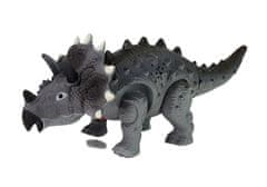 Lean-toys Dinosaurus Triceratops na batérie sivý