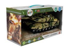 Lean-toys Batérie Tank Zvukové efekty Svetlo Žltá 27cm