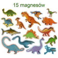 Lean-toys Veľká sada magnetov Dinosaury MV 6032-06