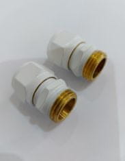 Regnis Pex, adaptéry pre rúrku 16x1/2", biela, PEX-WHITE