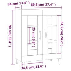 Petromila vidaXL Komoda hnedý dub 69,5x34x90 cm kompozitné drevo