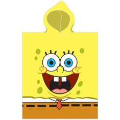 Carbotex Detské plážové pončo - osuška s kapucňou SpongeBob