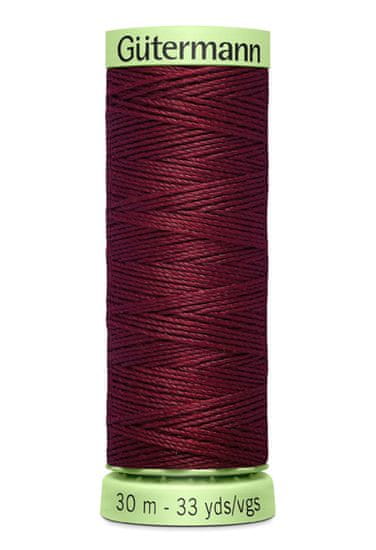 Gutermann Gombíková (režná) niť Gütermann 30 m - 369 - vínová