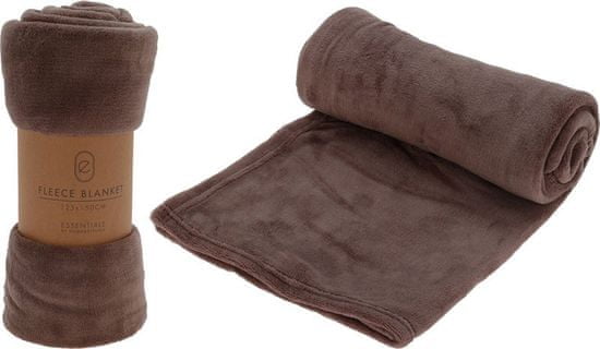 Essentials HOMESTYLING Deka fleece 125 x 150 cm šedohnedá KO-HZ1011800