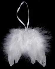 Autronic Anjelské krídla z peria , farba biela, balené 12 ks v polybag. Cena za 1 ks. AK6112-WH