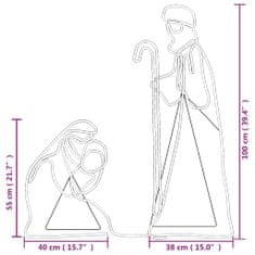 Vidaxl Vianočná figúrka Márie a Jozefa s 264 LED diódami