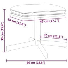 Vidaxl Podnožka hnedá 60x60x39 cm látka a umelá koža