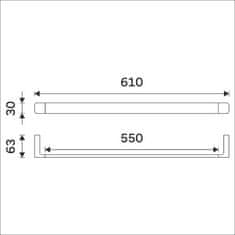 NIMCO Maya MA 29061-26 Držiak na uteráky, 61 cm chróm - Nimco