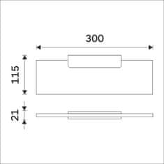 NIMCO Maya MAC 29091B-30-90 Polica, 30 cm čierna matná - Nimco