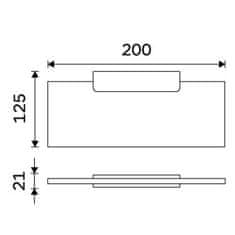 NIMCO Maya MAC X320-C-90 Polica IXI, 20 cm čierny mat - Nimco