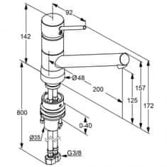 Kludi KLUDI SCOPE Drezová batéria, chróm 339380575 - Kludi