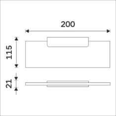 NIMCO Maya MAC 29091B-20-90 Polica, 20 cm čierna matná - Nimco