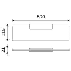 NIMCO Maya MAC X350-C-90 Polica IXI, 50 cm čierny mat - Nimco