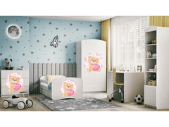 Kocot kids Komoda Babydreams 80 cm medvedík s motýlikmi biela