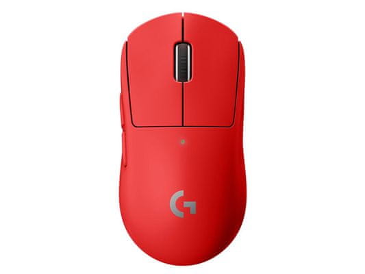 Štýlová optická počítačová myš Logitech G Pro X Superlight, červená (910-006784) ultra ľahká tichá presná citlivosť DPI 100 25600 senzor HERO 25K Lightspeed technológia bezdrôtové pripojenie