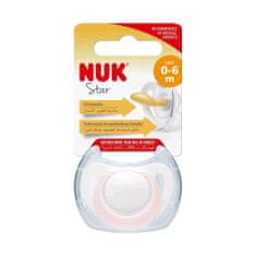 Manuka Health Dojčenský latexový cumlík NUK Star 0-6 m ružový, vel. 0-6 m