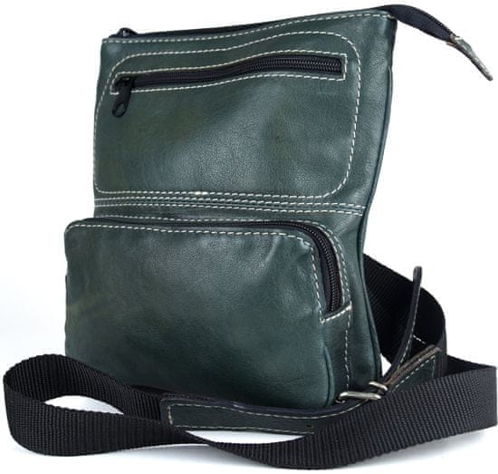 VegaLM Crossbody unisex taška v tmavo zelenej farbe