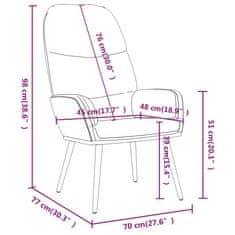 Vidaxl Kreslo, ružové, čalúnené zamatom
