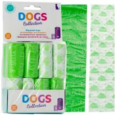 Dogs Collection Vrecká na trus Vrecká Na Psie Exkrementy Biologicky Rozložiteľné 480 Ks - Zelené