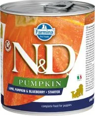 N&D PUMPKIN Dog konz. Lamb & Pumpkin & Blueberry Starter 285 g