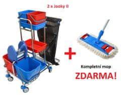 EASTMOP 2 x upratovací vozík KOMBI JOOKY II kompletná výbava + kompletná mop ZADARMO!