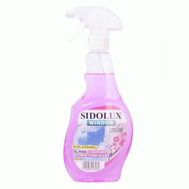 LAKMA Sidolux Nano Code Čistič okien s vôňou kvetov - 500 ml