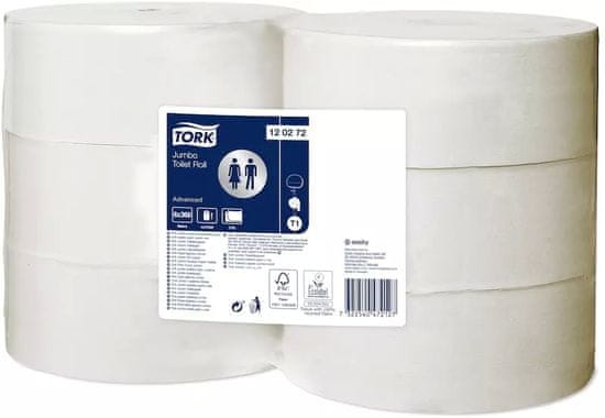 Tork 120272 Toaletný papier v rolke Jumbo Advanced, maxi, 360 m, T1 - 6 ks