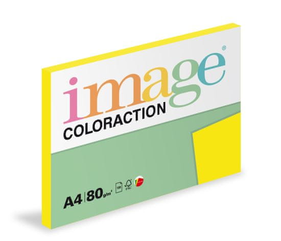 Image Papier kopírovací Coloraction A4 80 g žltá sýta 100 hárkov