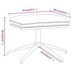 Vidaxl Podnožka hnedá 45x29,5x39 cm lesklá umelá koža