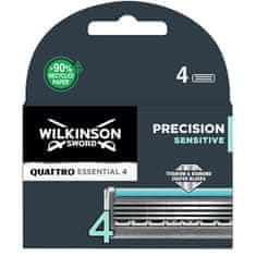 Wilkinson Sword Náhradná hlavica Quattro Essential Precision Sensitiv e 4 ks