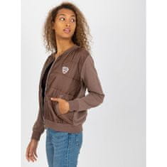 RUE PARIS Dámska bunda/mikina bomber na zips RUE PARIS hnedá RV-BL-8229.69P_390503 L-XL