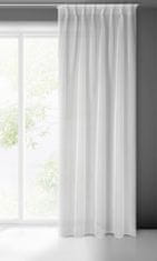 DESIGN 91 Hotová záclona s riasiacou páskou - Simone biela hladká, š. 1,4 m x d. 3 m