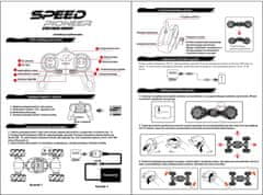 WOWO Modré RC Speed Pioneer Stunt Car - Auto na diaľkové ovládanie s 360 rotáciou