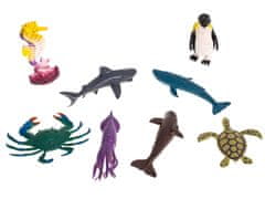 WOWO Morské Živočíchy Figúrky - Set 8 Figúrok Morských Živočíchov: Ryby, Korytnačka, Delfín - Oceánska Kolekcia