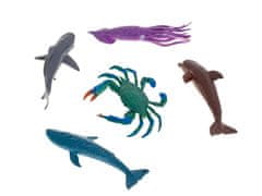 WOWO Morské Živočíchy Figúrky - Set 8 Figúrok Morských Živočíchov: Ryby, Korytnačka, Delfín - Oceánska Kolekcia