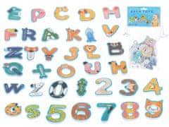 KIK KX5659 Vodolepky do kúpeľa Zvieratková abeceda s číslami