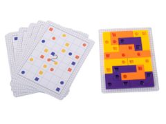 WOWO Tetris Logická Hra s Puzzle Kockami a Kartami - 42 Dielikov